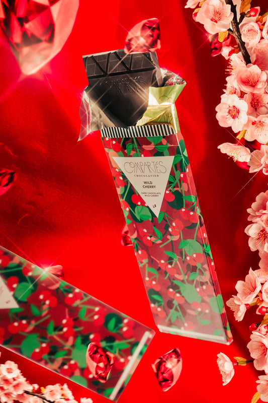 Compartes Chocolate - WILD CHERRY Gourmet Chocolate Bar