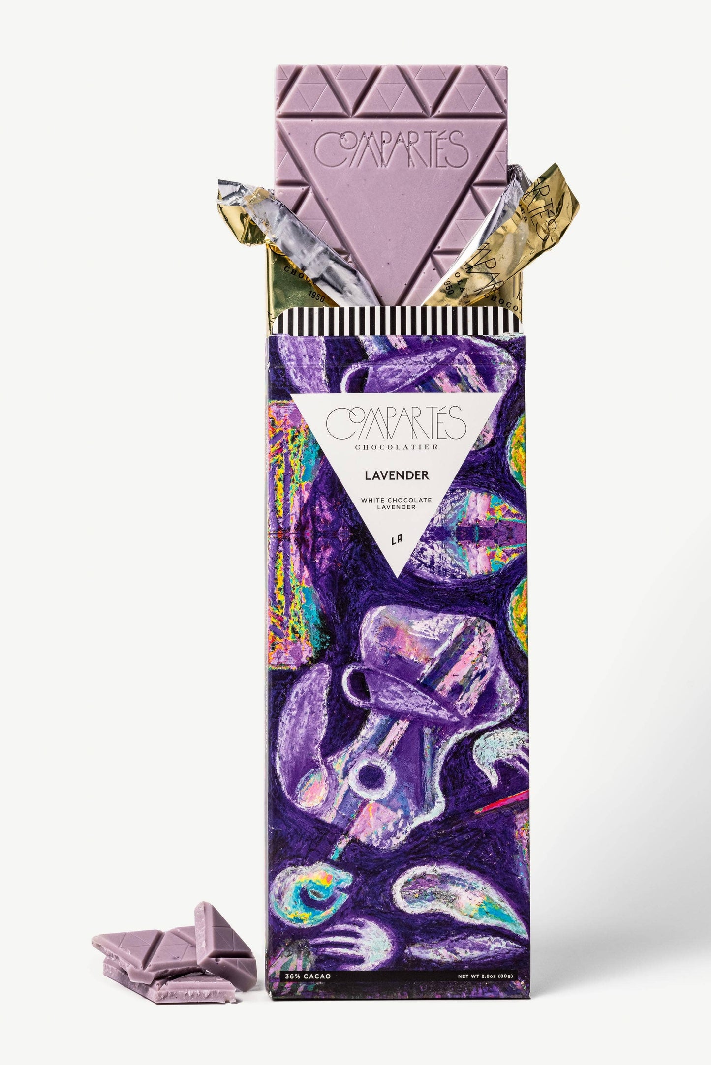 Compartes Chocolate - LAVENDER PURPLE Chocolate Bar