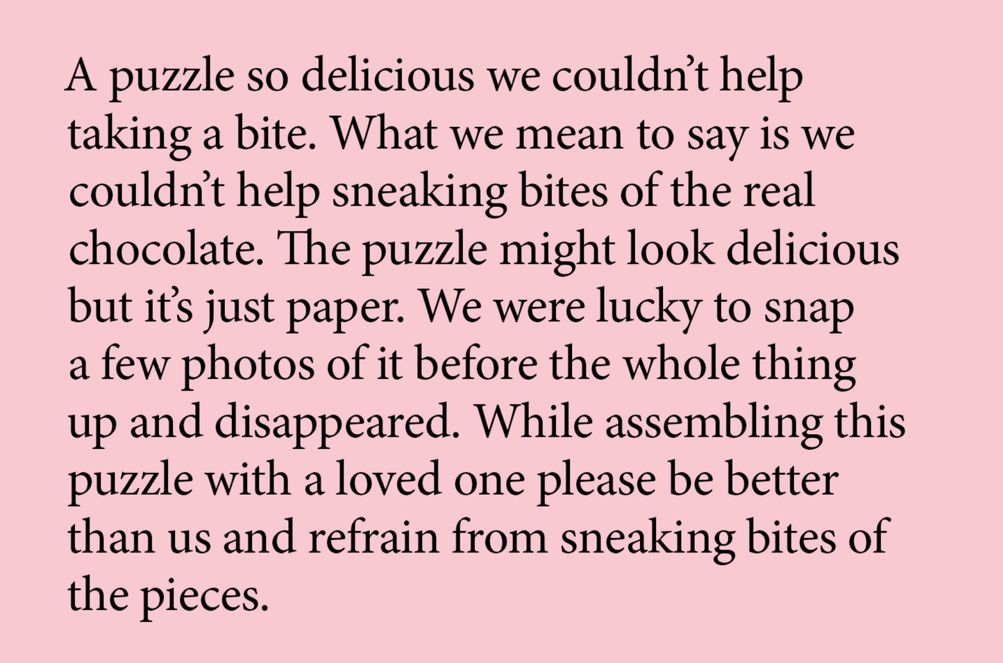 Little Puzzle Thing - Chocolate Bar