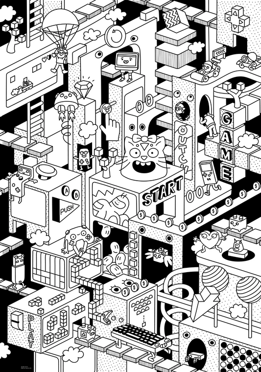 3D Giant coloring poster