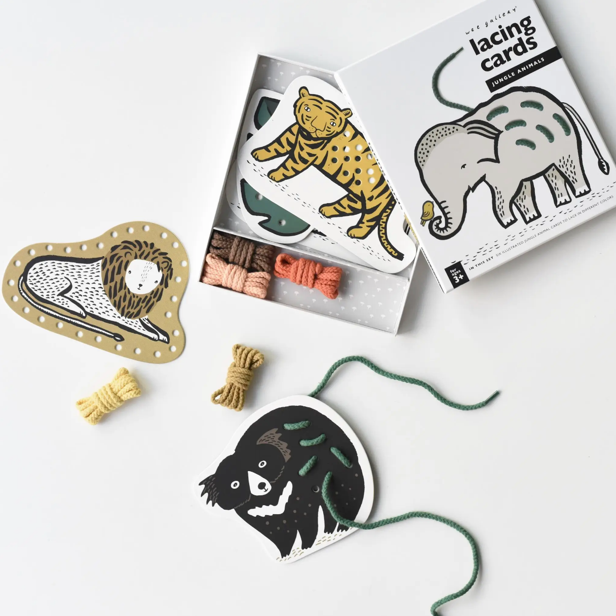 Lacing Cards - Jungle Animals