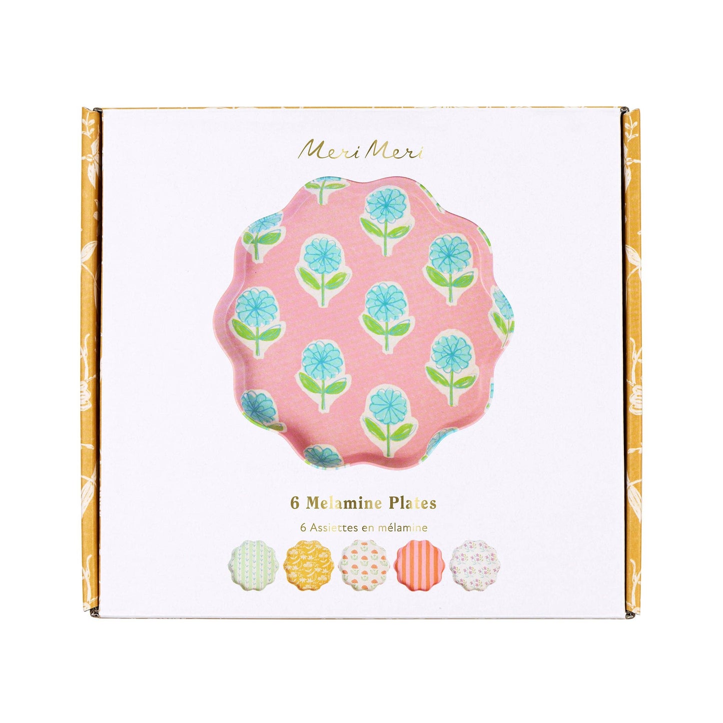 Flora plates in mixed floral prints