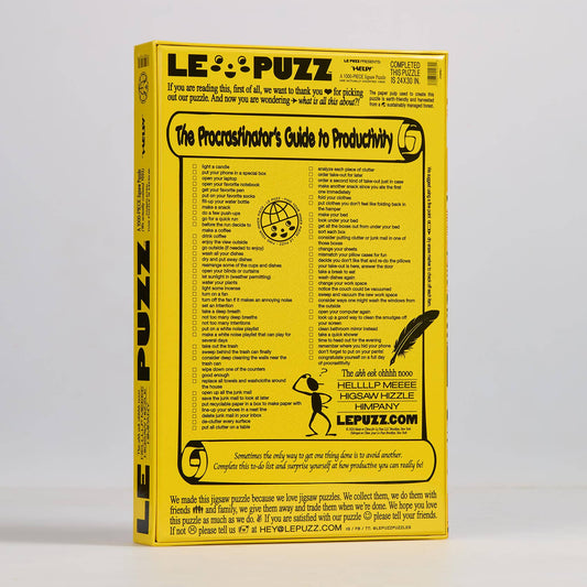 Yellow box with text and branding on a white background