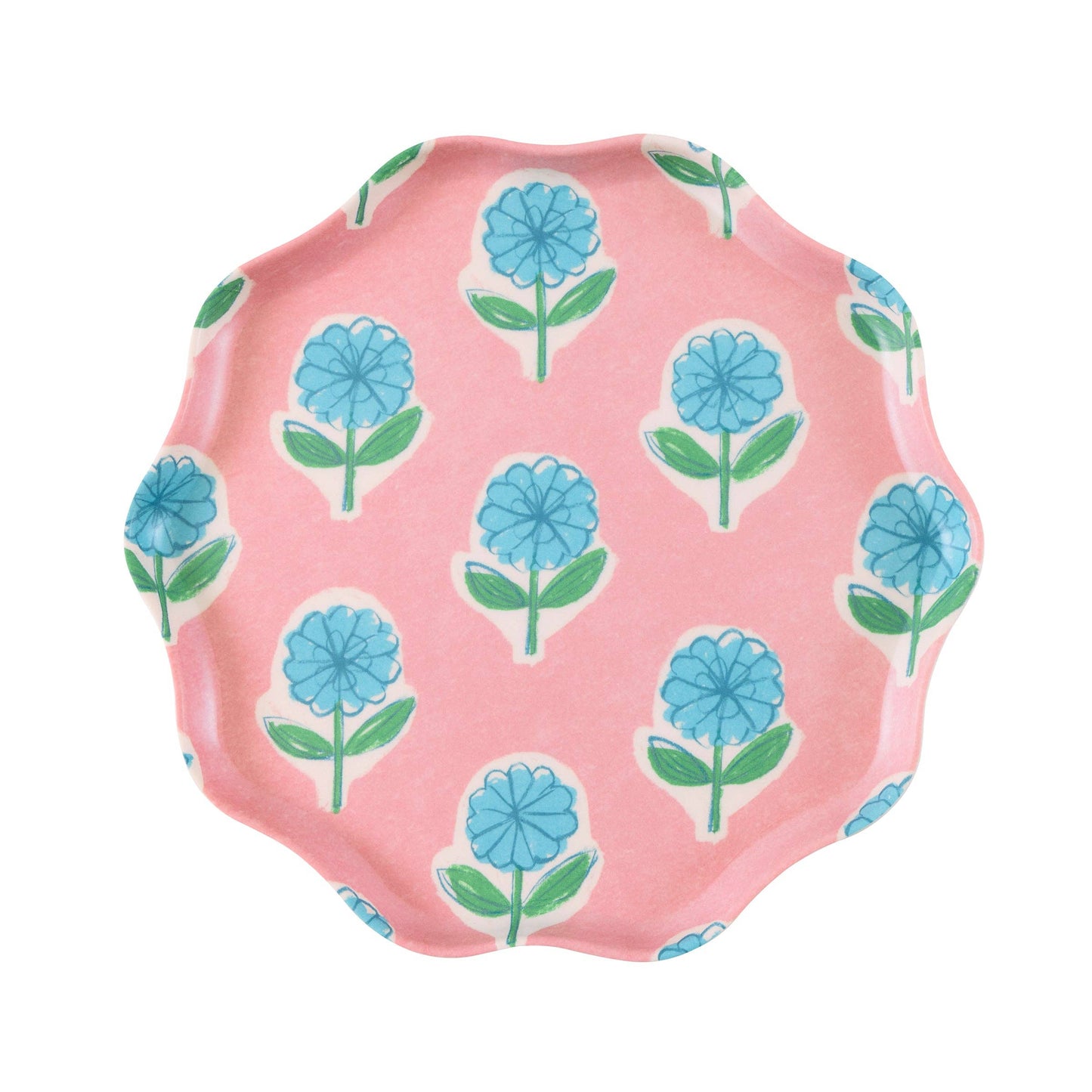 Single Flora small plate with a molded wavy edge