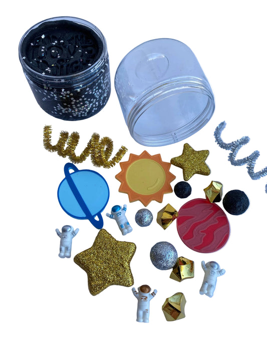 Outer Space Play Dough Jar