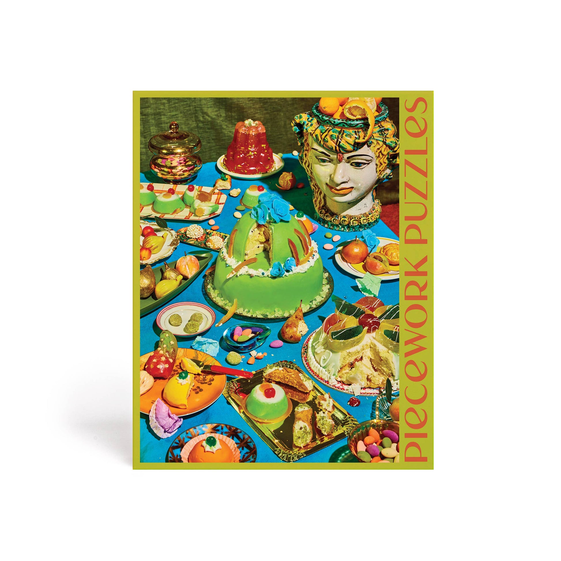Close-up of the Sicilian dolci artwork on the Triumph of Gluttony puzzle.