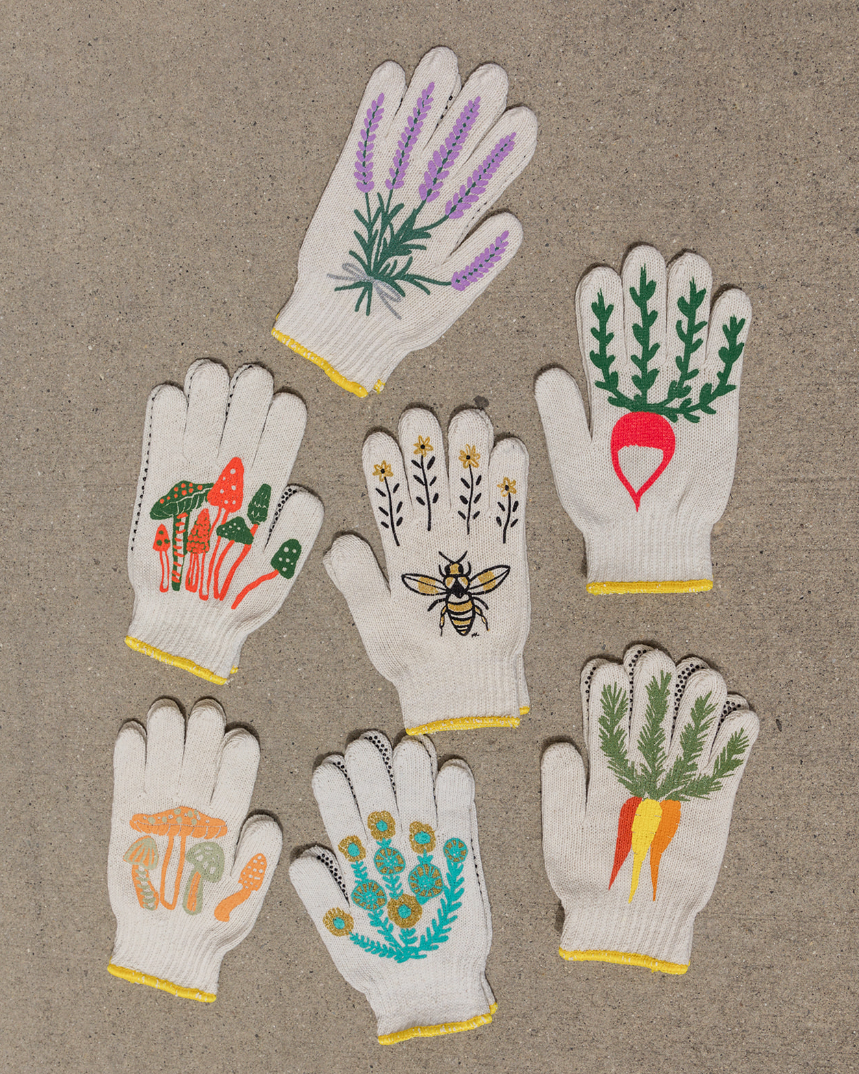 Screen-Printed Gardening Gloves