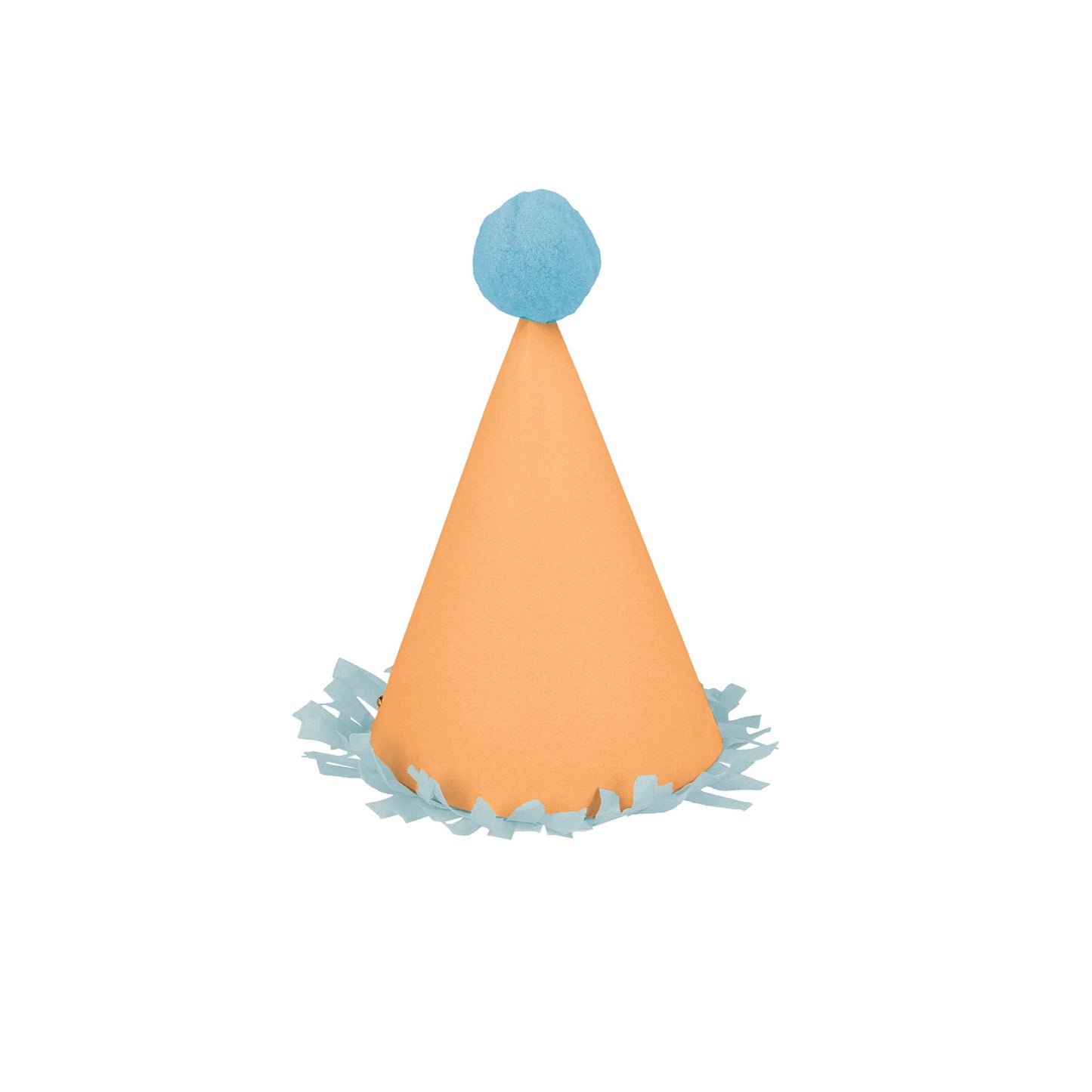 Mini party hats with shiny gold metallic elastic