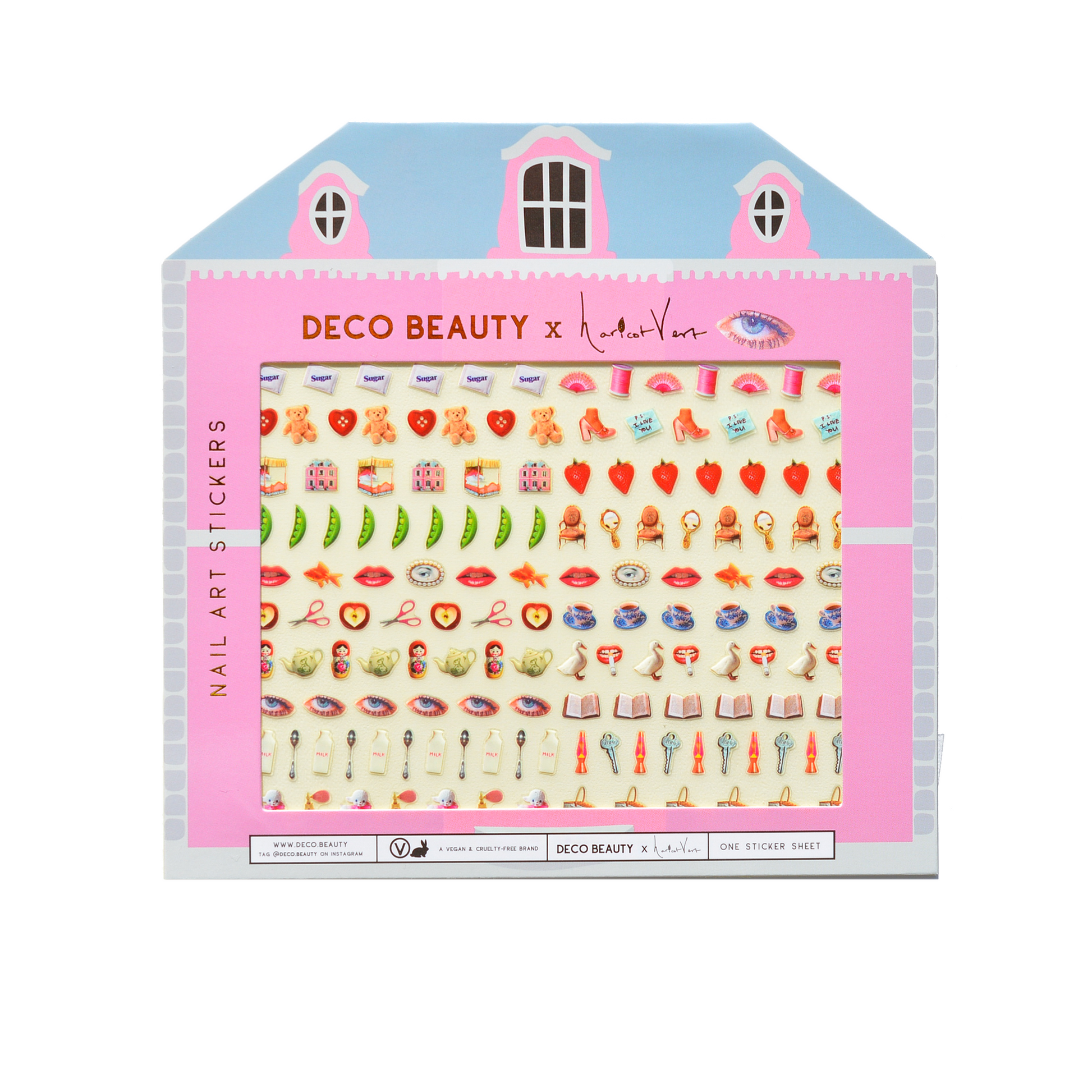 Whimsical trinket and bauble designs from the Deco Beauty x Haricot Vert nail sticker collaboration