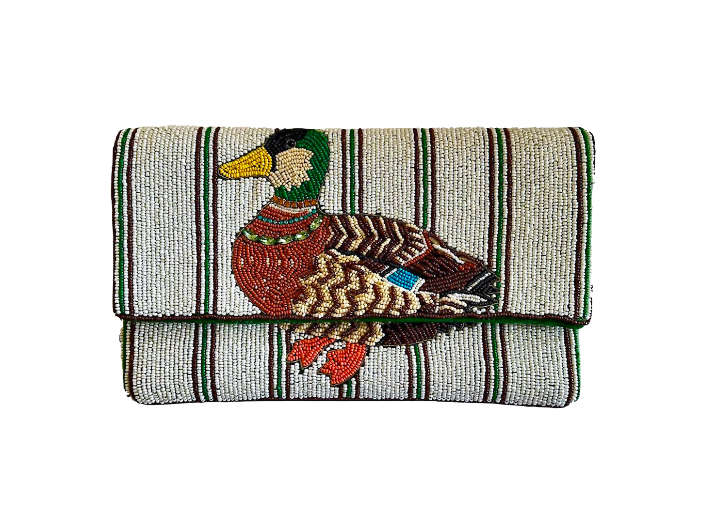 Beaded Duck Clutch & Crossbody Bag