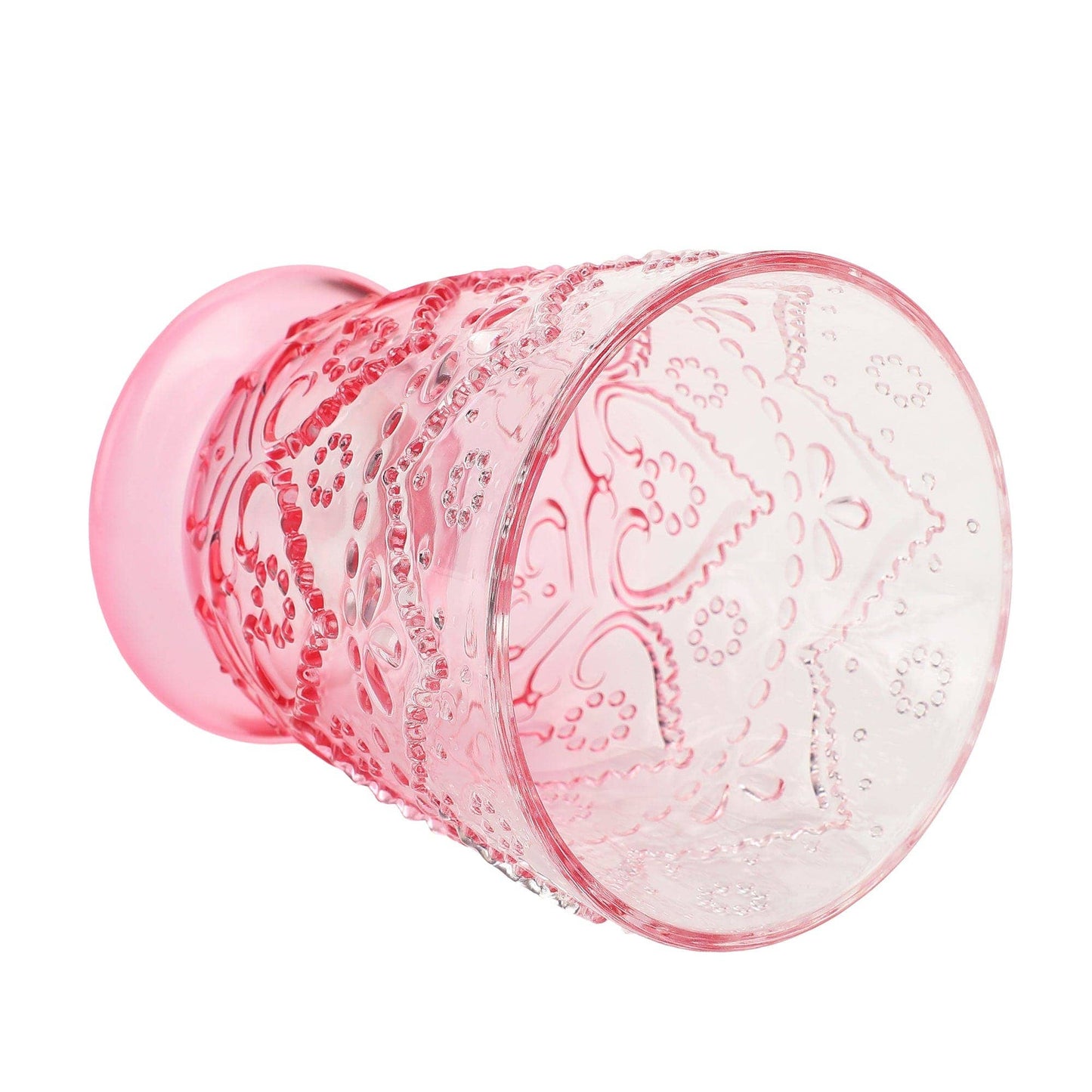 Vintage-inspired textured cups in a pastel palette.