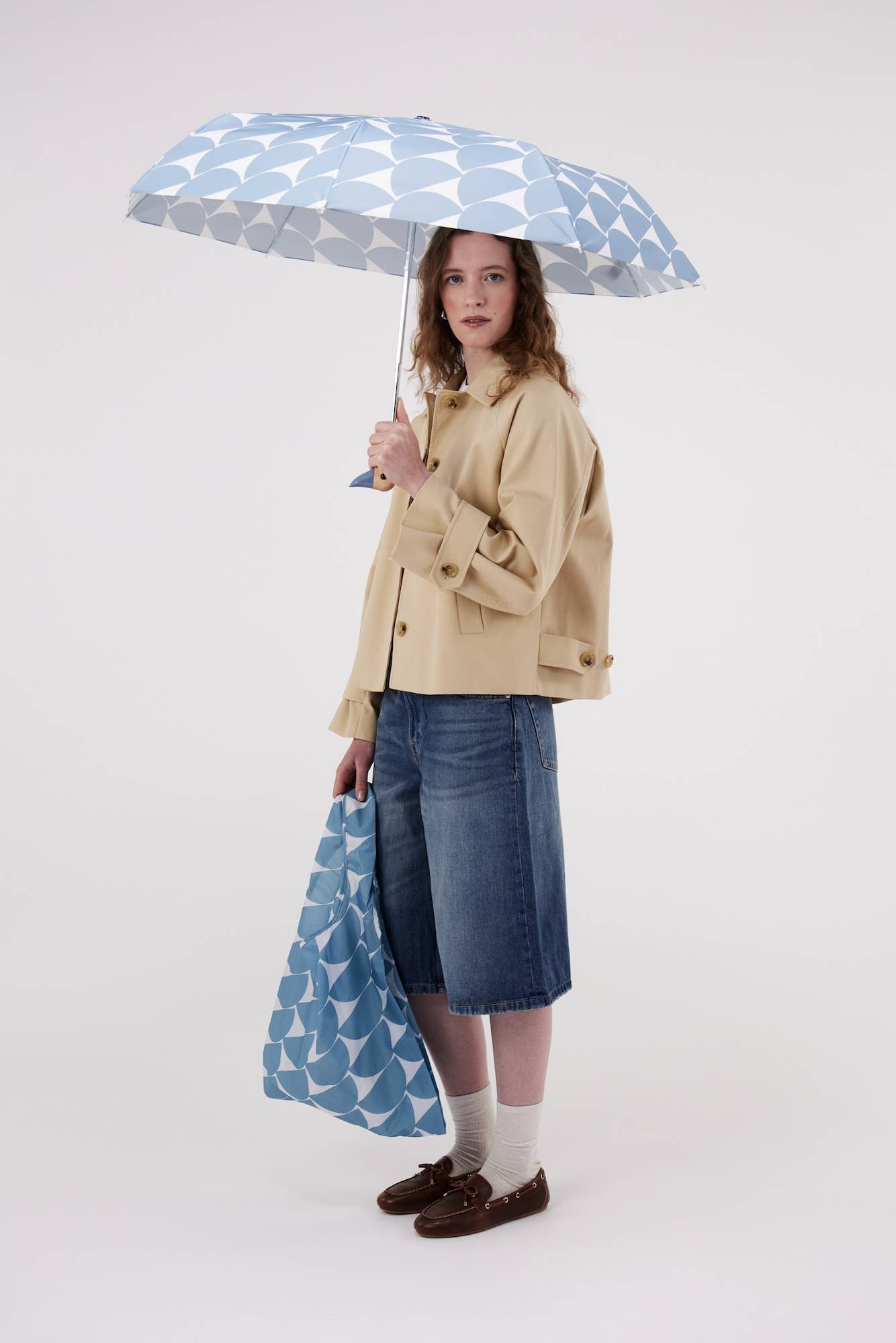Denim Moon Pattern Reusable Eco-Friendly Tote Bag