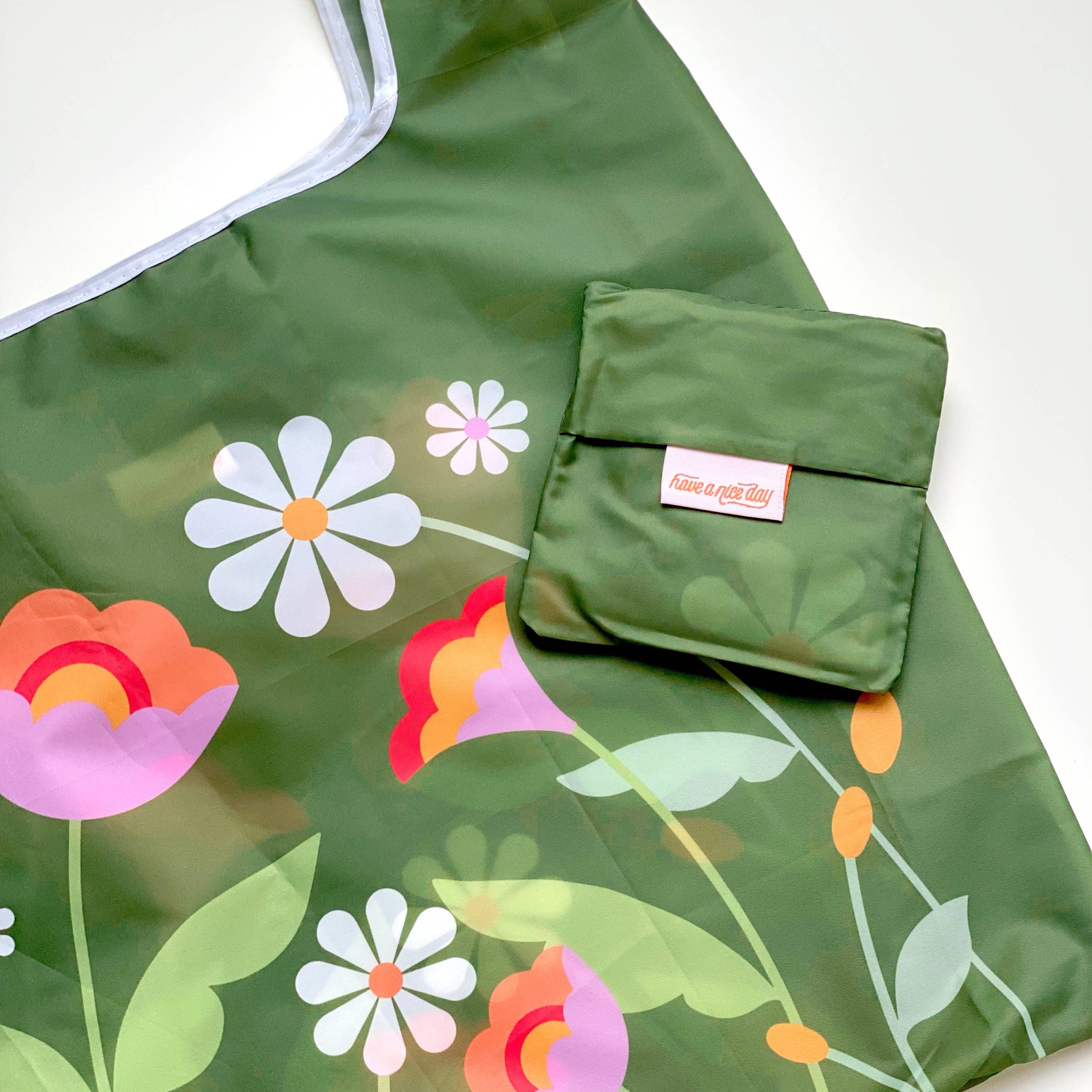 Dannielle reusable nylon tote bag.