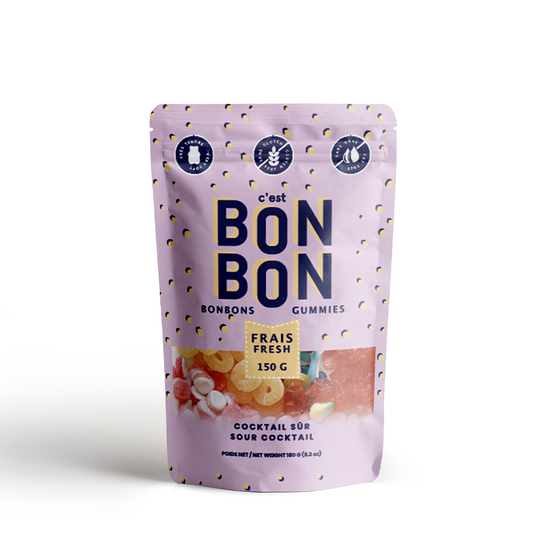 Bon Bon gummies packaging on a white background