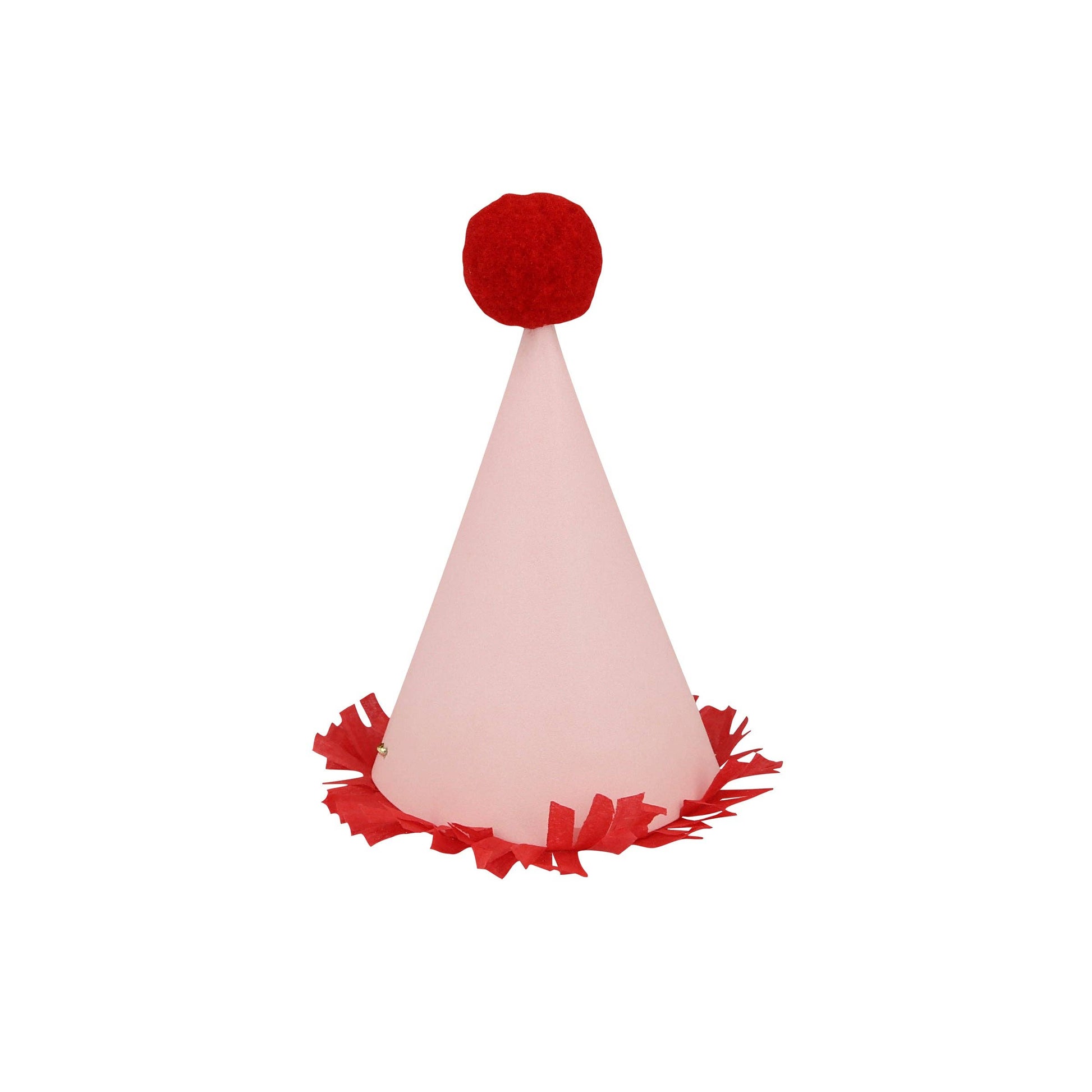 Bright mini party hats fanned out in assorted colors
