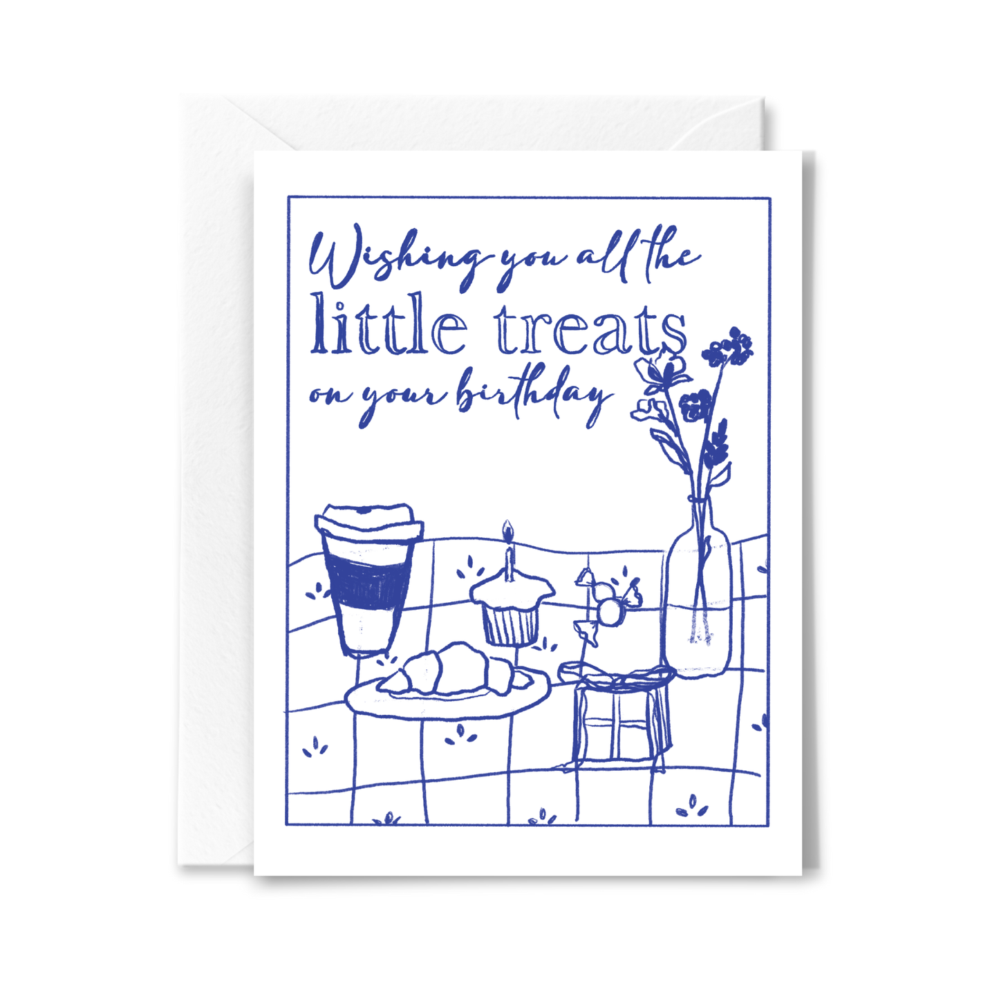 Birthday greeting card with a Little Treats design