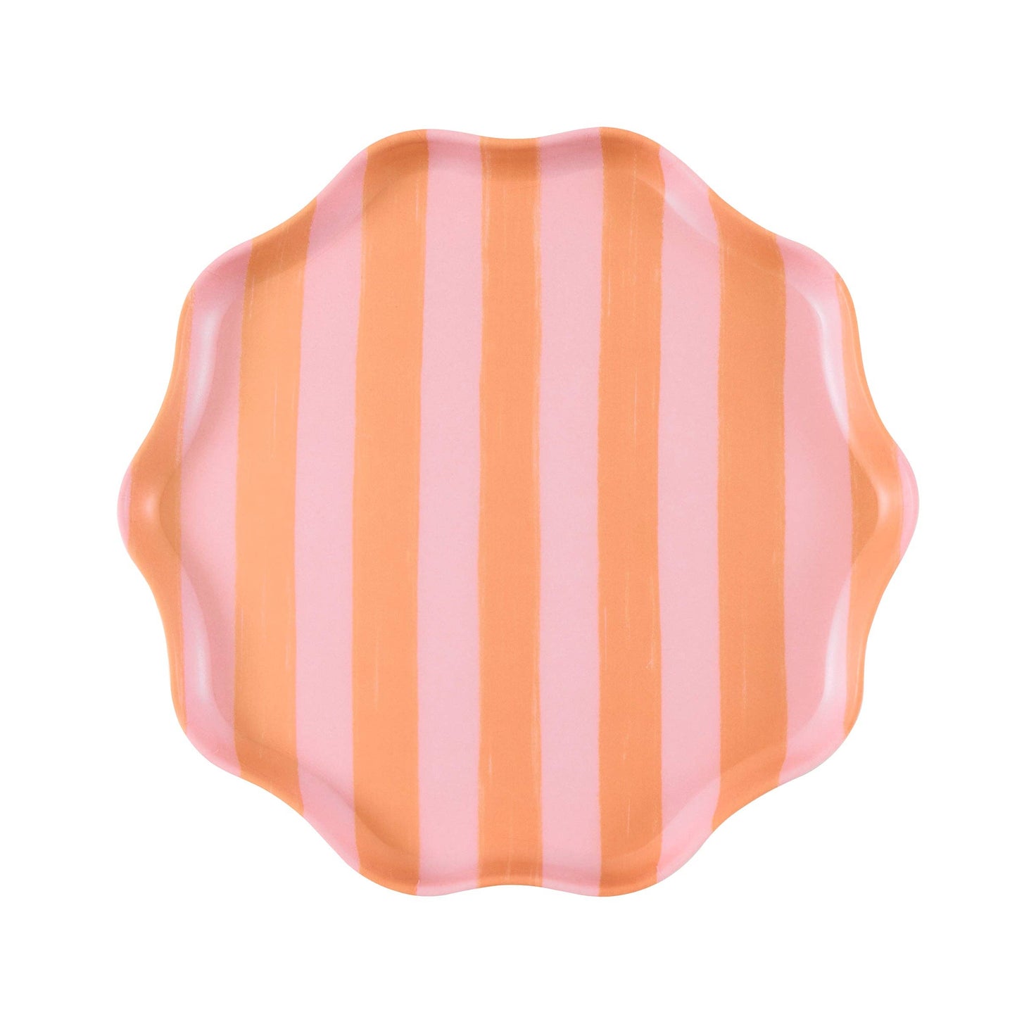 Reusable melamine Flora plates set on a table