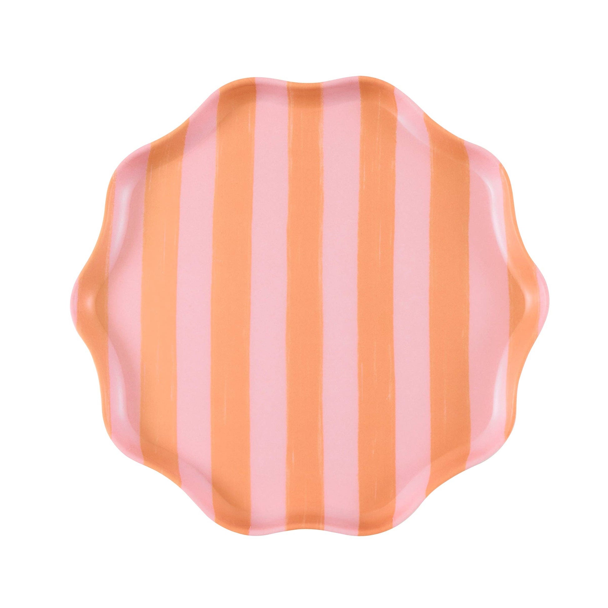 Reusable melamine Flora plates set on a table