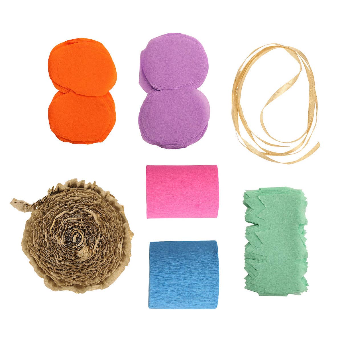 Reusable multicolor streamer set for party decorating.