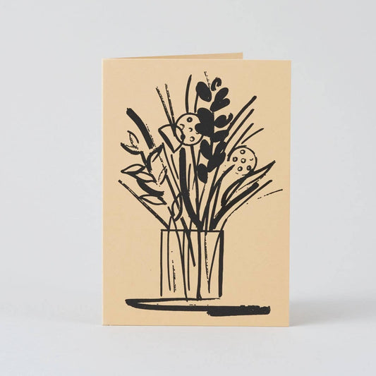 Arrangement in Vase- Letterpress Card