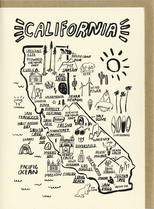 California Map Card