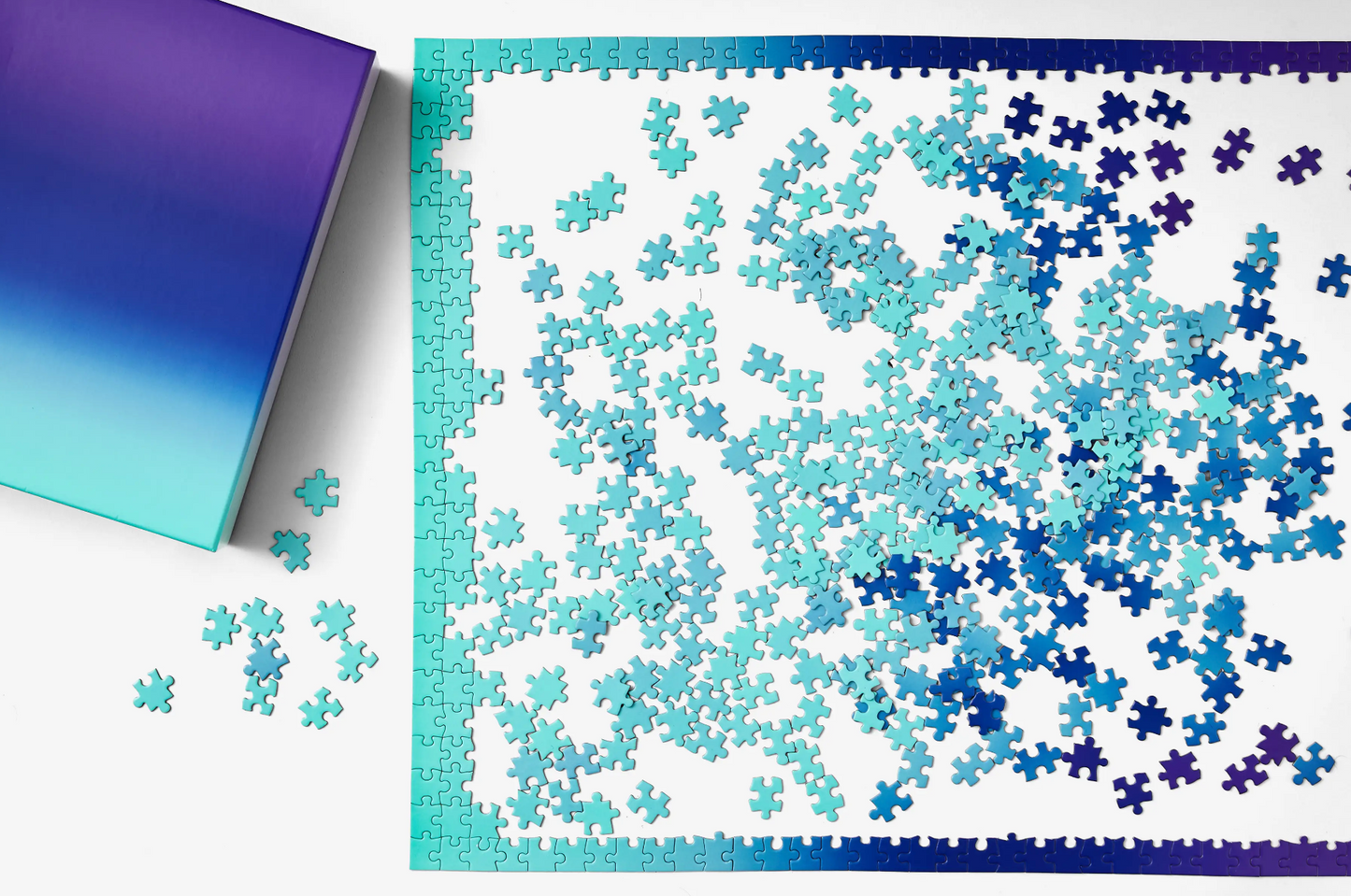 Gradient Puzzle 1000 piece - Purple/Teal