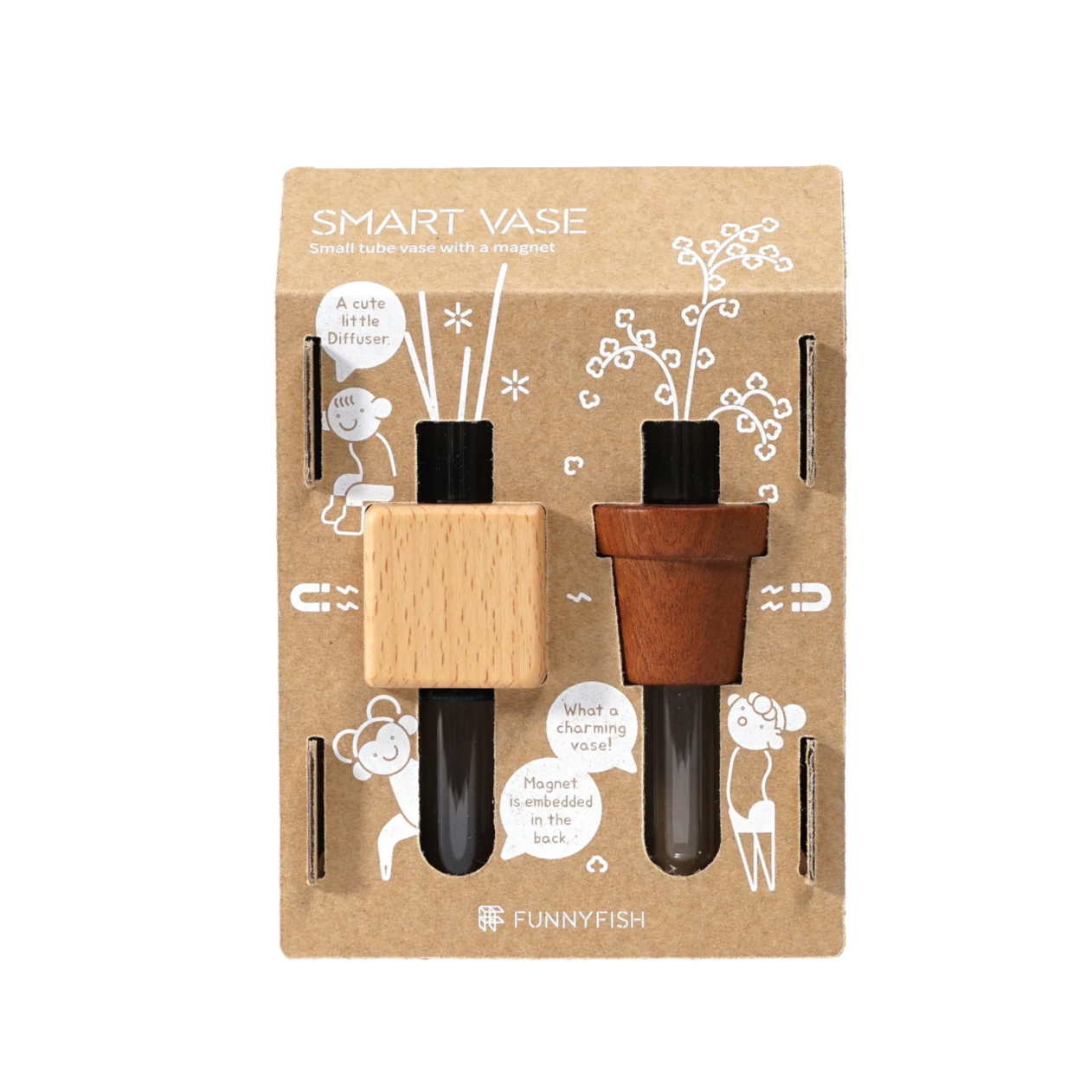 Smart Magnet Vase - Combo (Cube + Pot)
