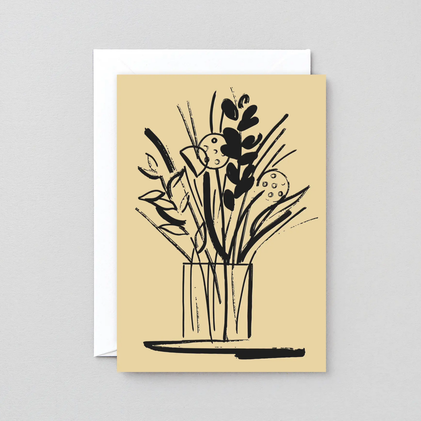 Arrangement in Vase- Letterpress Card